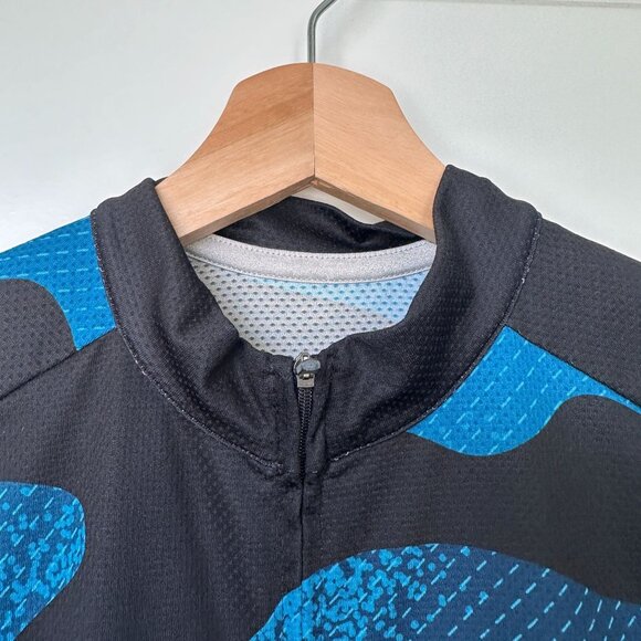 Dhb Mens Blue Camo Short Sleeve Cycling Jersey Polyester Lightweight Breathable - Picture 4 of 8